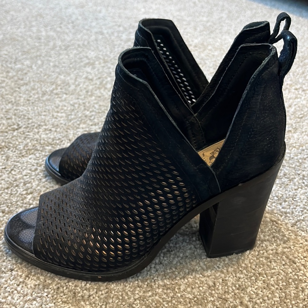 Vince Camuto Black Open Toe Booties